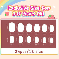 Weekly deals Mini Press On Nails For Kids 24 Pcs