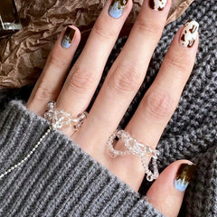 Nnatural & Flexible Press On Nails 24PCS/set 304