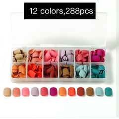 12 colors/Set Press On Nails 24pcs/color HZ03
