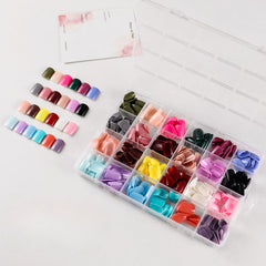 24 Colors 576 pcs /Set Press On Nails 24pcs/Color TF-029