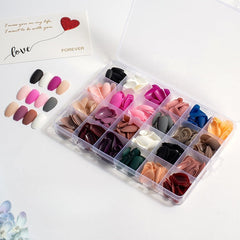24 Colors 576 pcs /Set Press On Nails 24pcs/Color TF-001