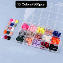 15 Colors 360pcs /Set Press On Nails 24pcs/Color FN07