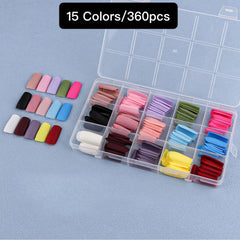15 Colors 360pcs /Set Press On Nails 24pcs/Color FN06