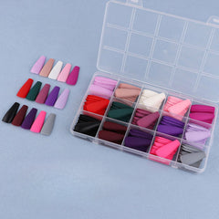15 Colors 360pcs /Set Press On Nails 24pcs/Color FN02