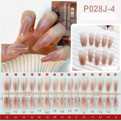 24pcs/set Press on nails P028J-4