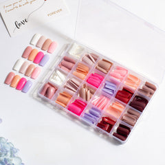 24 Colors 576 pcs /Set Press On Nails 24pcs/Color TF-016