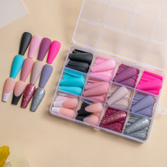 12 Colors288pcs /Set Press On Nails 24pcs/Color jfm-02