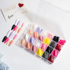 24 Colors 576 pcs /Set Press On Nails 24pcs/Color TF-023