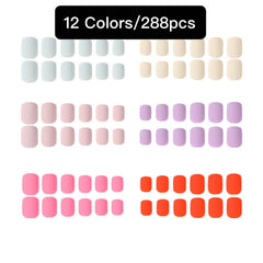 12 colors/Set Press On Nails 24pcs/color HZ04