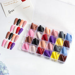 24 Colors 576 pcs /Set Press On Nails 24pcs/Color TF-015