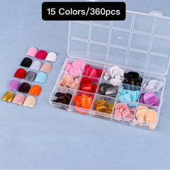 15 Colors 360pcs /Set Press On Nails 24pcs/Color teo-FN09
