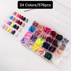 24 Colors 576 pcs /Set Press On Nails 24pcs/Color TF-032