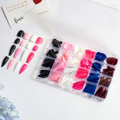 24 Colors 576 pcs /Set Press On Nails 24pcs/Color teo-TF-026