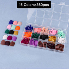 15 Colors 360pcs /Set Press On Nails 24pcs/Color teo-FN10