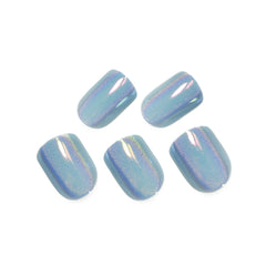 Chrome Fingernails Matte But Glossy Press On Nail Tips Fake Nails Short Oval Fingernails Mirror Manicure With Tabs