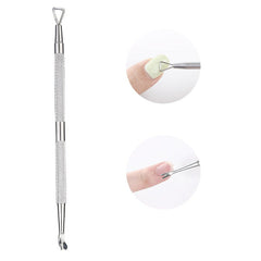 Lurayee Cuticle Pusher Nail Polish Remover Gel Nail Polish Peeler Scraper Stainless Steel Clean Manicure Tool for Fingernails