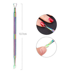 Lurayee Cuticle Pusher Nail Polish Remover Gel Nail Polish Peeler Scraper Stainless Steel Clean Manicure Tool for Fingernails