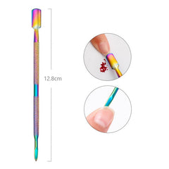 Lurayee Cuticle Pusher Nail Polish Remover Gel Nail Polish Peeler Scraper Stainless Steel Clean Manicure Tool for Fingernails