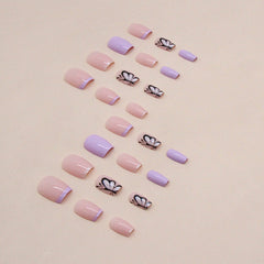 24pcs/Set Press On Nails W1183