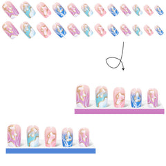 24pcs/Set Press On Nails BKS1750