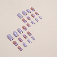 24pcs/Set Press On Nails W1027