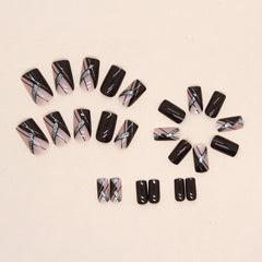 24pcs/Set Press On Nails F027