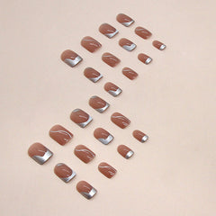24pcs/Set Press On Nails W1415