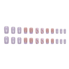 24pcs/Set Press On Nails W1027