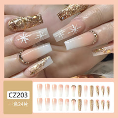 24pcs/Set Press On Nails CZ203-B7