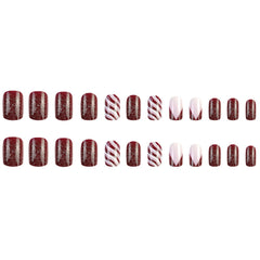 24pcs/Set Press On Nails A050