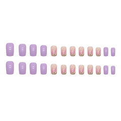 24pcs/Set Press On Nails W1344