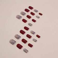 24pcs/Set Press On Nails W1400