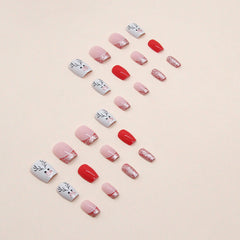 24pcs/Set Press On Nails W839