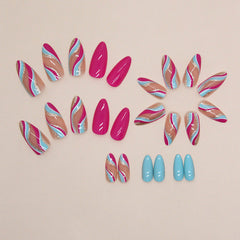 24pcs/Set Press On Nails W1315