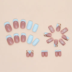 24pcs/Set Press On Nails W568