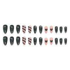 24pcs/Set Press On Nails W1038