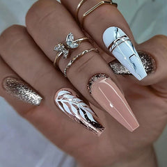 24pcs/Set Press On Nails W1020