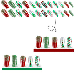 24pcs/Set Press On Nails BKS2067