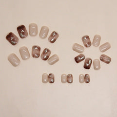 24pcs/Set Press On Nails R827
