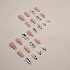 24pcs/Set Press On Nails W1356