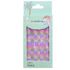 Mini Press On Nails For Kids 24 Pcs Christmas KPN4-004