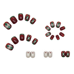24pcs/Set Press On Nails R308