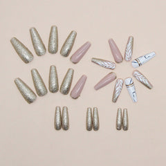 24pcs/Set Press On Nails W1020
