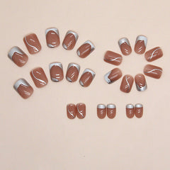 24pcs/Set Press On Nails W1415