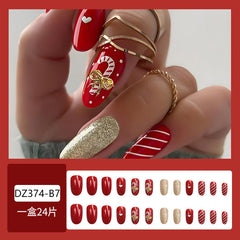 24pcs/Set Press On Nails DZ374-B7
