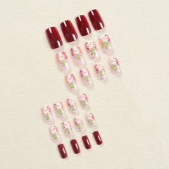 24pcs/Set Press On Nails SN131