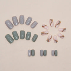 24pcs/Set Press On Nails W1059