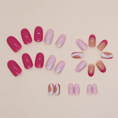 24pcs/Set Press On Nails W1119