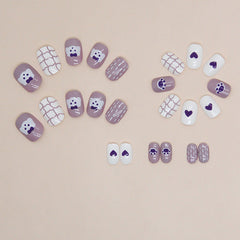 Mini Press On Nails 24pcs/Set K008