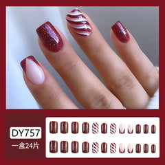 24pcs/Set Press On Nails DY757-B7